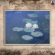 soir 夜色中 莫奈风景植物花卉油画复刻 Effet 睡莲 Nympheas