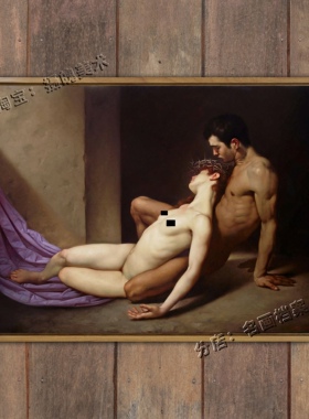 恋人之墓 情侣民宿装饰画 世界名画《Il Sepolcro degli Amanti》