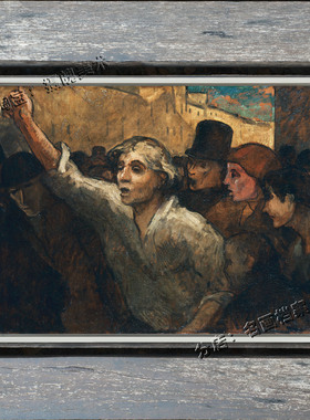 暴动 The Uprising 杜米埃油画 人民起义古典名画 Honore Daumier