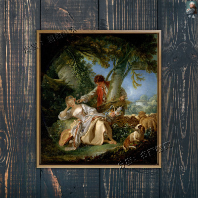 中断睡眠 The Interrupted Sleep 布歇 大都会美术馆 洛可可油画