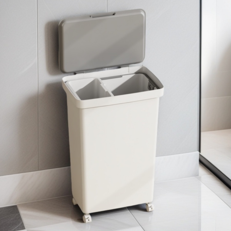 防水超大号家用带盖脏衣篮收纳筐可移动带轮卫生间脏衣篓收纳桶