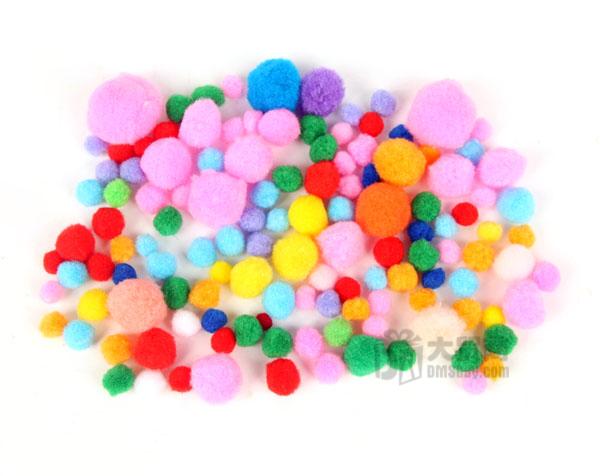 大贸商彩色毛绒球儿童益