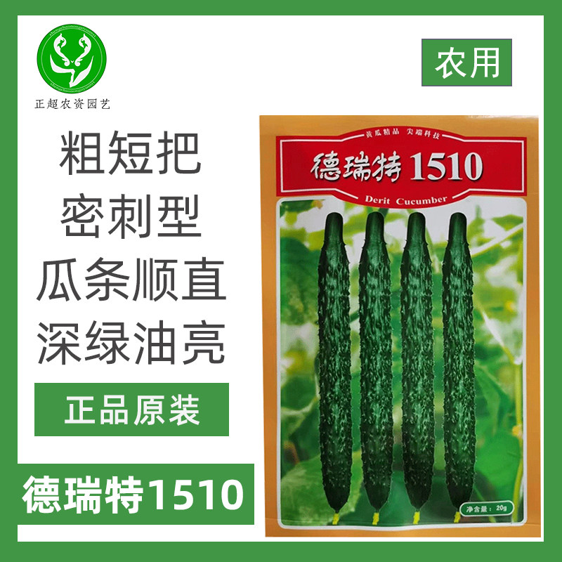 德瑞特1510密刺型黄瓜种子瓜条顺直深绿油亮粗把原装正品黄瓜种籽