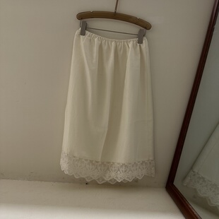 宽松休闲百搭松紧腰蕾丝花边半身裙女款 新款 冬季 2025韩系设计款