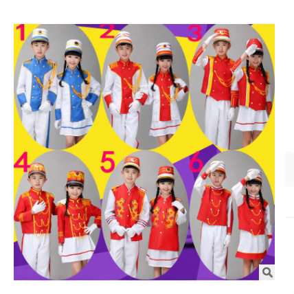 六一儿童表演服升旗服小学生升旗手服仪仗队管乐队服少先队鼓手服