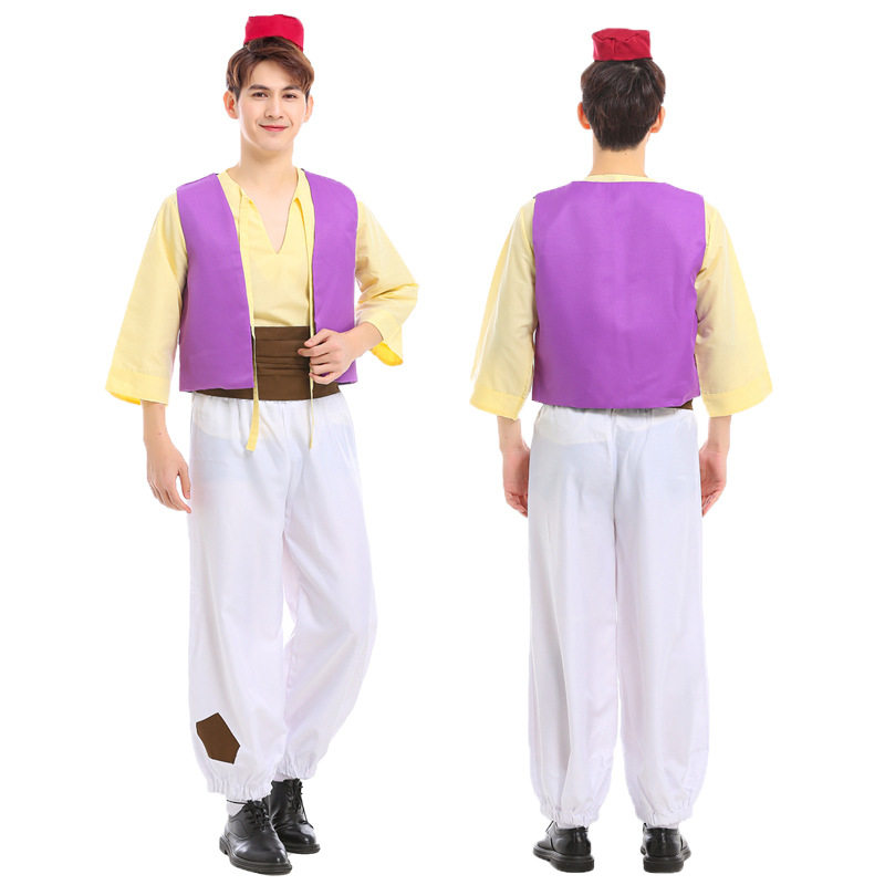 万圣节动漫服装 神灯王子 长袖阿拉丁 cosplay 舞台表演服