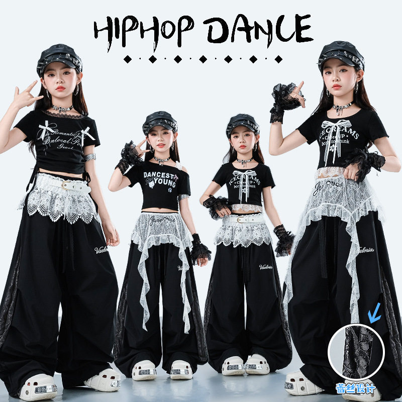 儿童爵士舞服装女童潮酷时髦jazz走秀表演套装六一女团舞蹈演出服