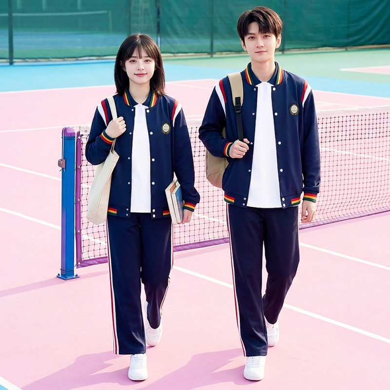 2026已出货 情侣装三件套学院风初高中学生校服班服运动会演出服
