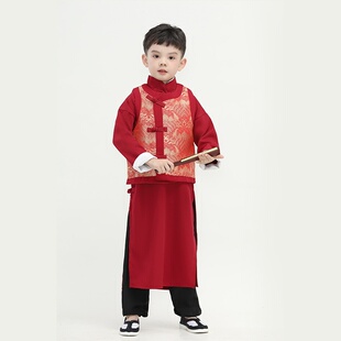 男童新年套装2026新款拜年服小童拜年服儿童新年衣服男孩新年服装