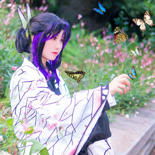 日漫鬼灭之刃cos套装鬼殺隊隊服蝴蝶忍cosplay服装一件代发现货
