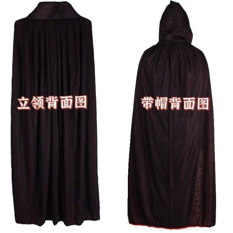 万圣节成人儿童死神披风吸血鬼红黑巫师斗篷长袍cos装扮服装道具