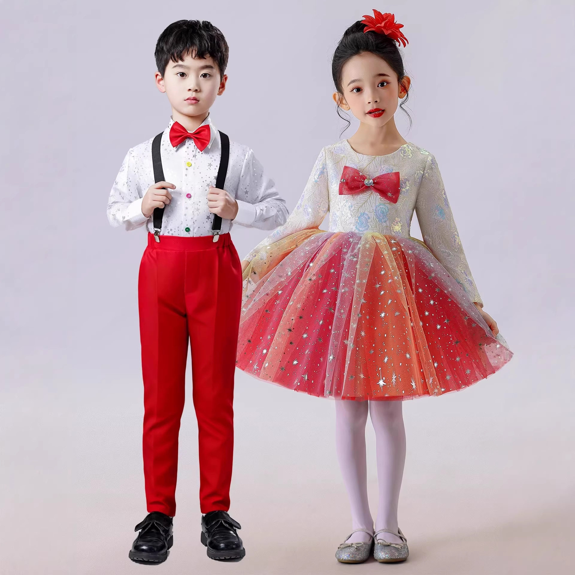六一儿童朗诵比赛演出服小学生幼儿园金黄色丰收稻田舞蹈表演服装