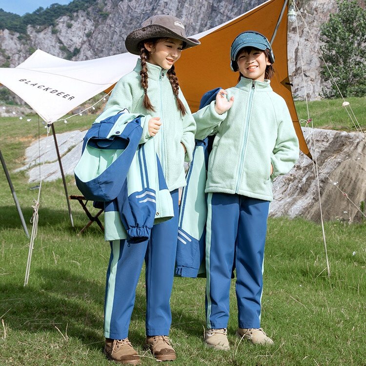 儿童校服春秋款套装小学生班服冲锋衣三件套幼儿园园服秋季运动装