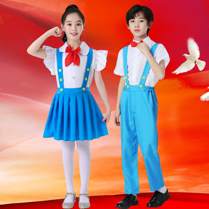 六一儿童大合唱演出服红领巾合唱服中小学生舞台诗歌朗诵表演服装