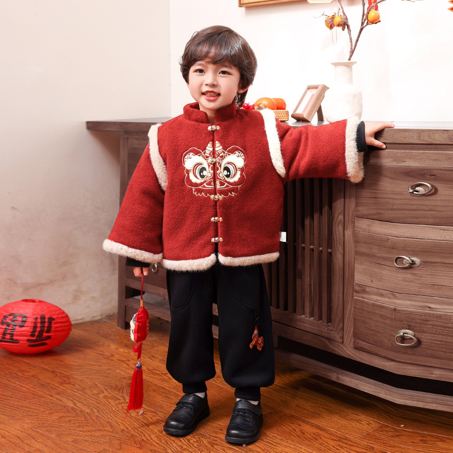 儿童套装冬款2026新款马年拜年服加棉加厚唐装外套男童裤子一体绒,童装/婴儿装/亲子装,裤子,淘宝优惠券,粉丝福利购,淘宝优惠卷