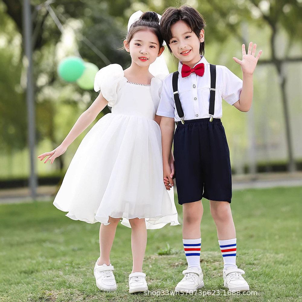 六一儿童演出服女童舞蹈蓬蓬裙小学生大合唱团表演服幼儿园毕业