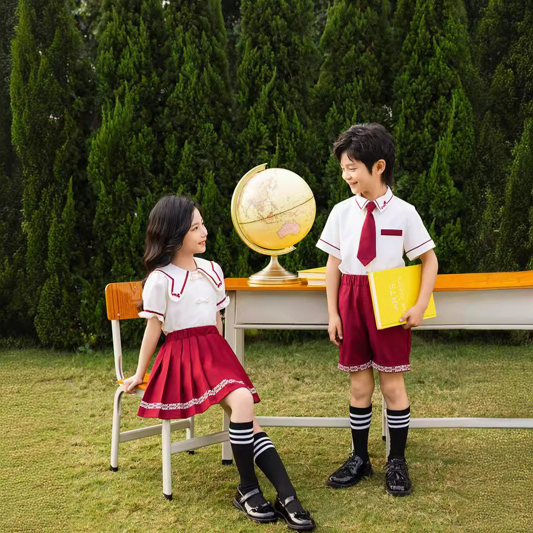 小学生校服英伦风夏季班服套装幼儿园园服六一儿童演出服主持表演