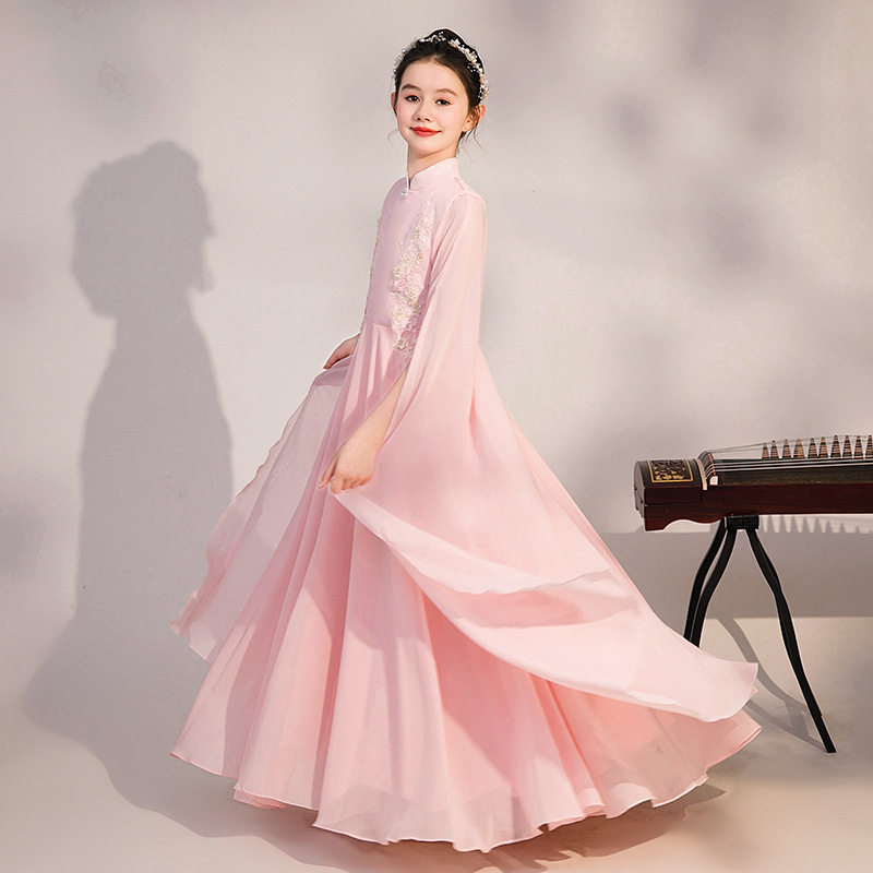 女童古筝服超仙中国风儿童弹古筝演出服中大童艺考民乐演奏表演服
