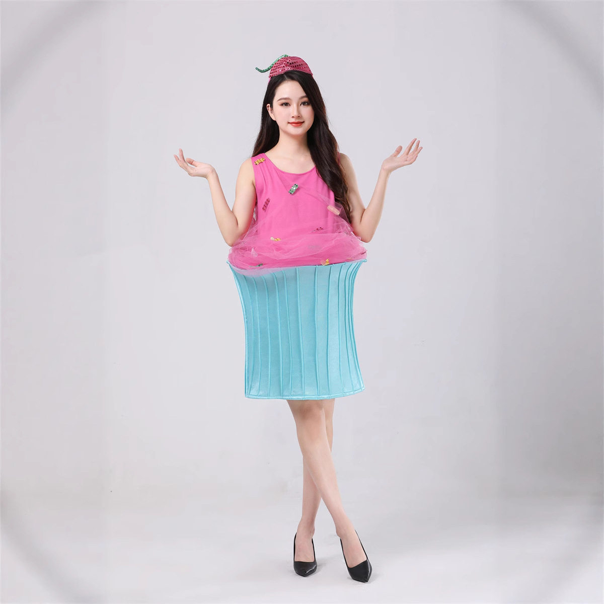 万圣节搞笑服蛋糕cosplay甜品冰淇淋扮演粉色蛋糕裙舞台表演服装