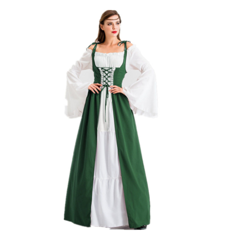 万圣节服装欧美中世纪文艺复兴cosplay角色扮演连衣长裙戏服大码