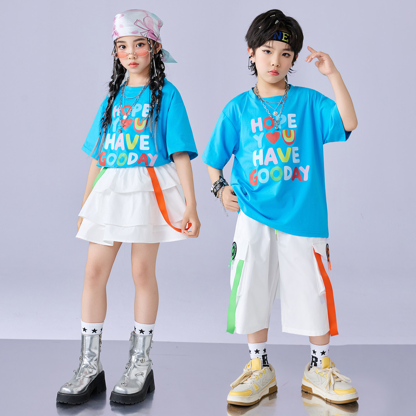 六一儿童节表演服装街舞爵士舞蹈幼儿园小学生啦啦队演出服男女童