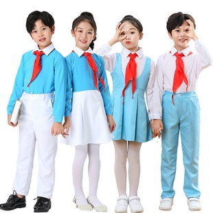 儿童中小学生诗歌朗诵歌唱祖国大合唱红领巾主持演出服装冯琳同款