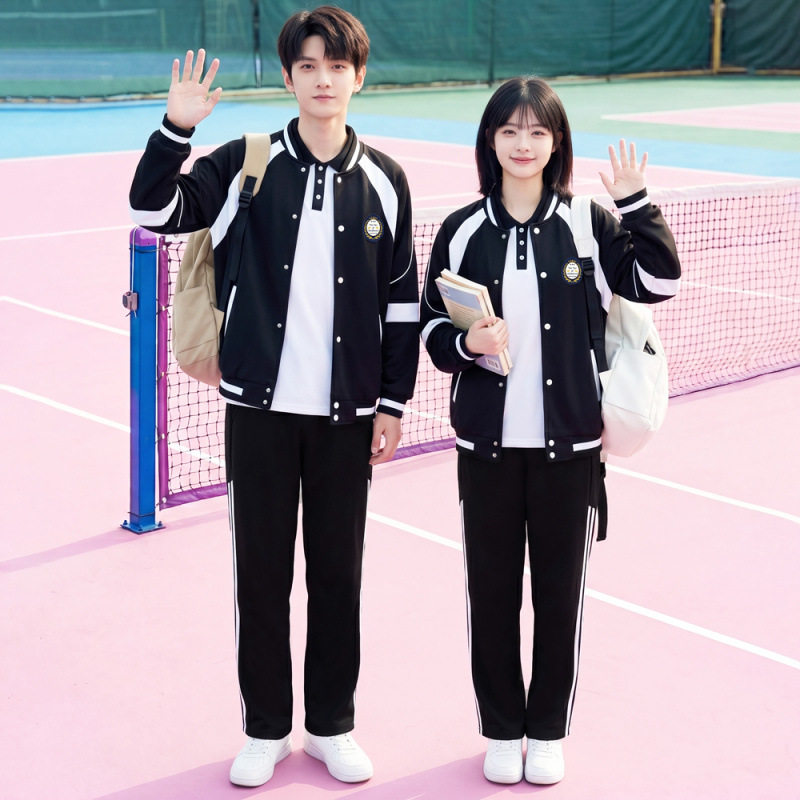 2026已出货 校服学院风初中高中小学生班服情侣装春秋三件套