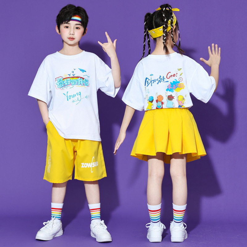 六一儿童啦啦队演出服中小学生运动会团体表演服夏幼儿园毕业班服