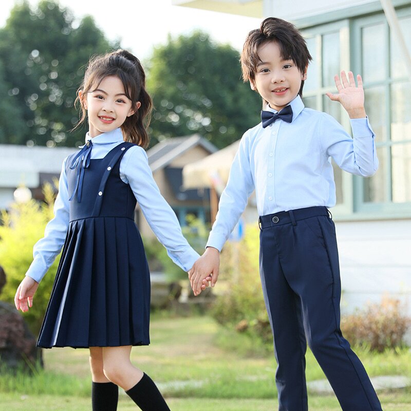 幼儿园校服套装秋新品女童连衣裙小学生园服男女学院风合唱班服