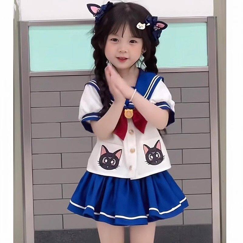 女童表演套装2026年新款儿童超萌美少女战士水手服jk百褶裙两件套