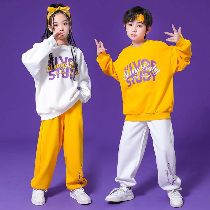 儿童啦啦队演出服小学生运动会入场班服幼儿园爵士舞街舞表演潮服