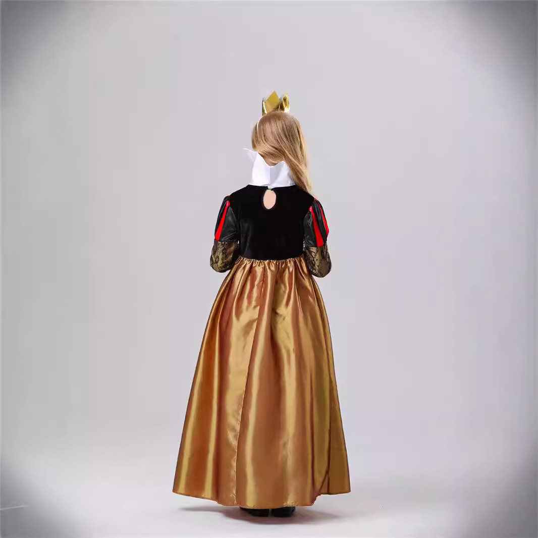 万圣节服装cosplay红皇后公主裙六一儿童节表演服豪华女王礼服裙
