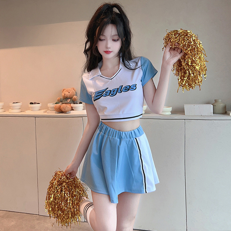 啦啦队服装女团成人足球宝贝拉拉队啦啦打歌演出服舞蹈健美套装