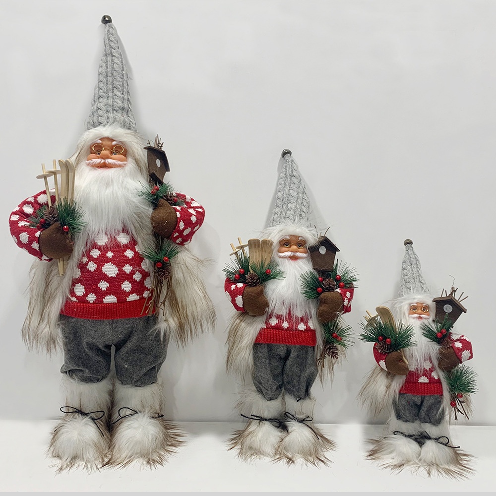 跨境christmas圣诞老人摆件圣诞节装饰品圣诞玩偶公仔摆件小礼物