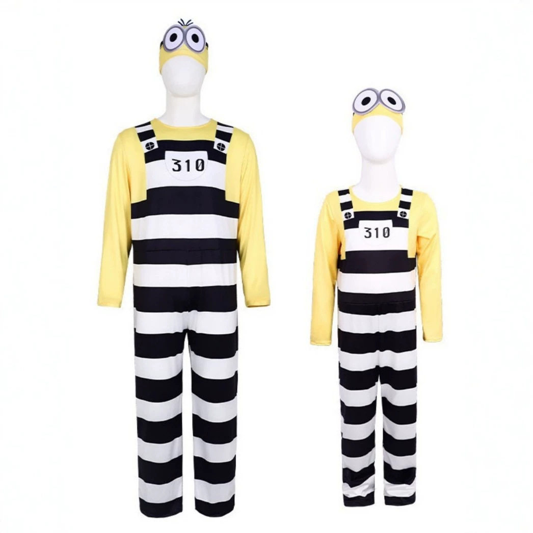 跨境新电影小黄人角色扮演服Minion连体衣儿童表演服动漫服万圣节