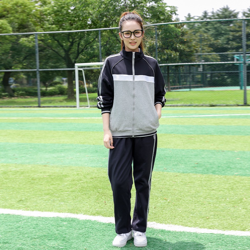 春秋初高中校服枣红藏青浅灰色英伦风棒球运动风外套中学生运动服