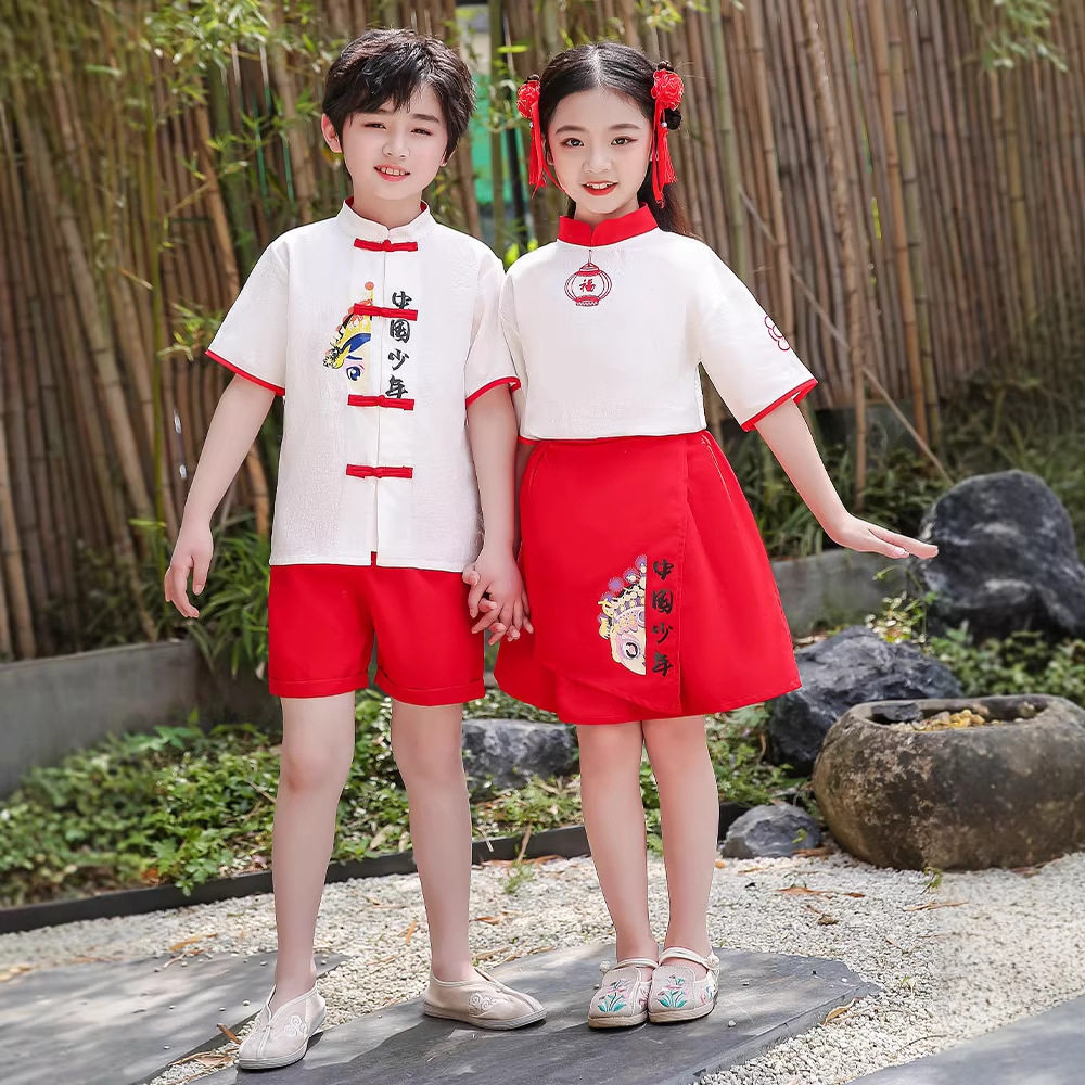 六一儿童演出服少年说中国风小学生朗诵合唱服女童幼儿园表演服装