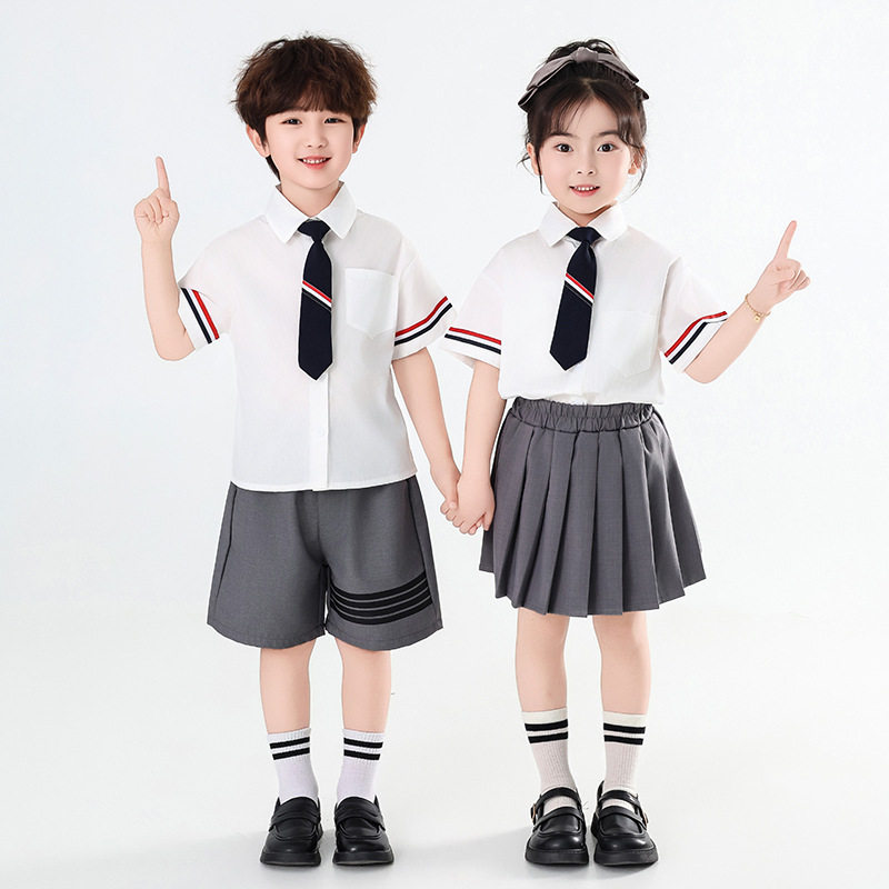 7168男童学院风表演服六一儿童节衬衫演出服套装幼儿园大合唱礼服