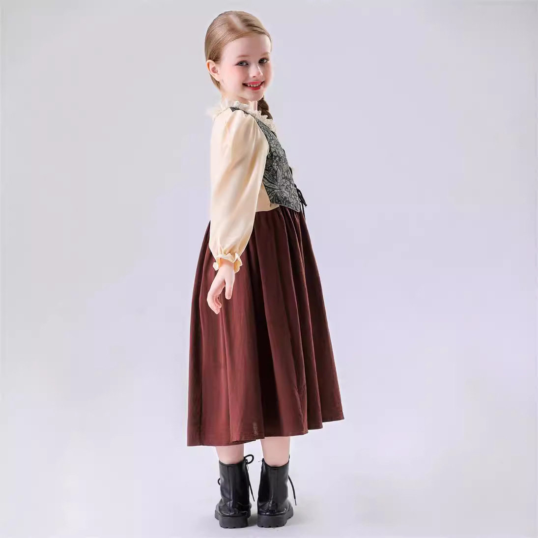 万圣节儿童巴伐利亚传统幼儿园表演服舞台演出服女孩德国啤酒节服