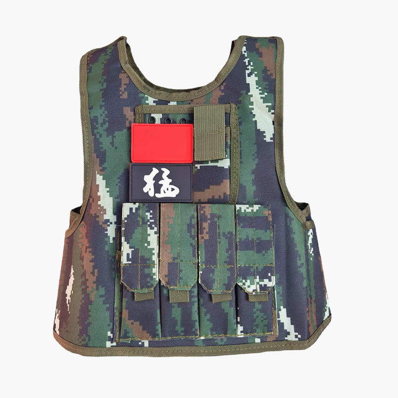 儿童玩具套装表演服马甲战术背心迷彩服COS装备军装虎斑演出服迷