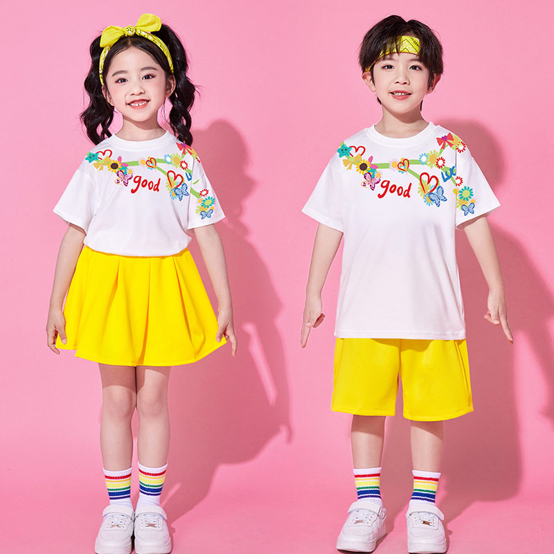 六一儿童啦啦队演出服幼儿园舞蹈毕业照表演班服小学生运动会服装