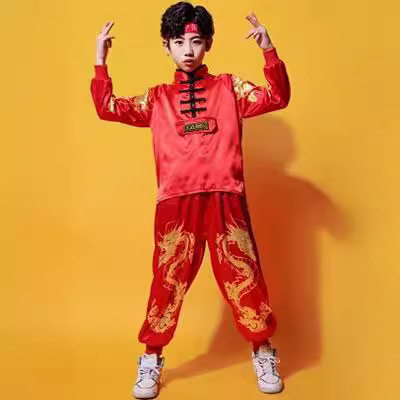 六一儿童中国风演出服啦啦运动会表演服爵士舞蹈服走秀潮服模特