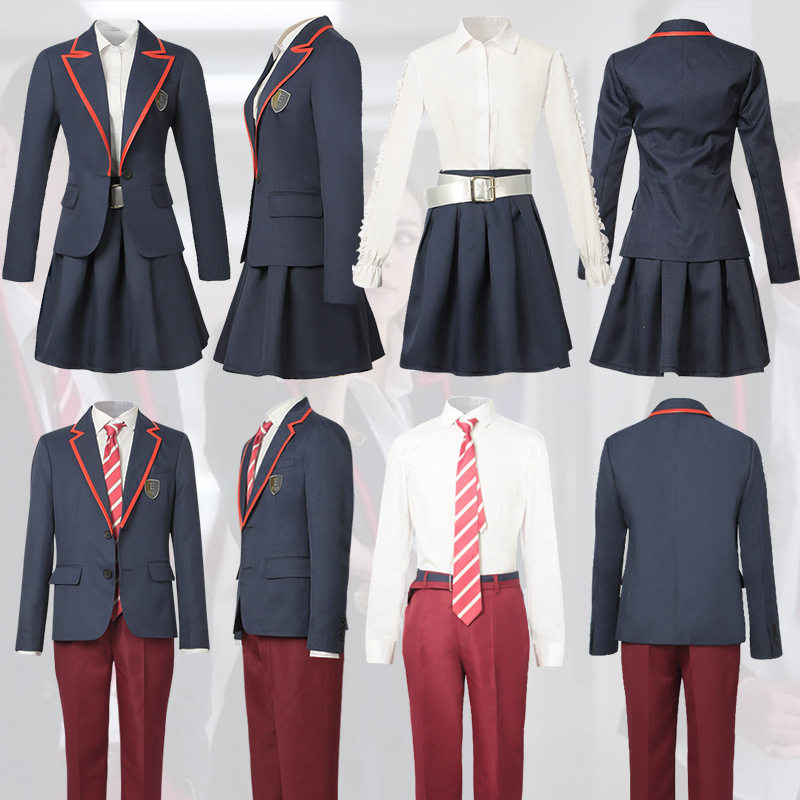 名校风暴cos服 精英Las Encinas校服英伦风jk校园制服 万圣节服装