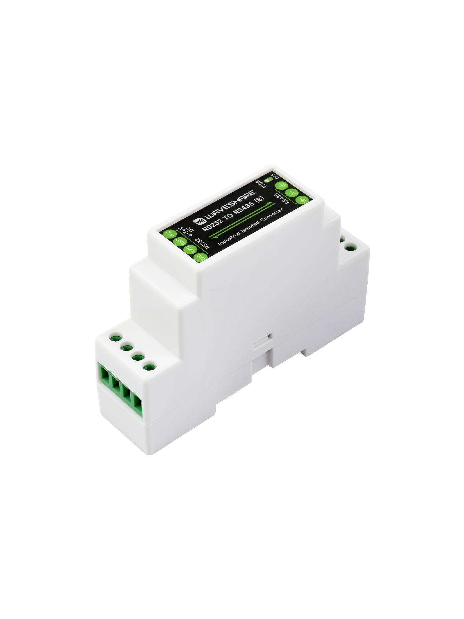 导轨式rs232转rs485有源数字隔离型串口转换器rs232 to rs485 (b)