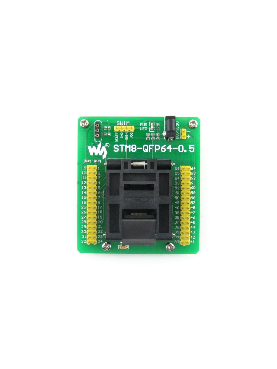 STM8-QFP64-0.5编程座烧录座适配座 STM8S STM8A QFP64