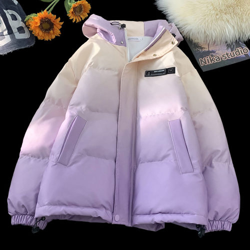 加厚保暖羽绒棉服女大码宽松