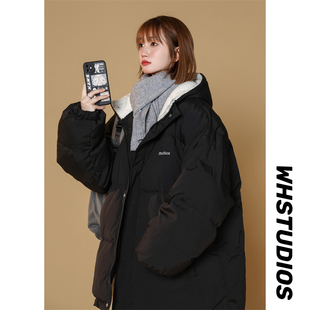 羊羔毛棉衣女冬季胖mm大码宽松棉服显瘦学生加绒加厚保暖棉袄外套