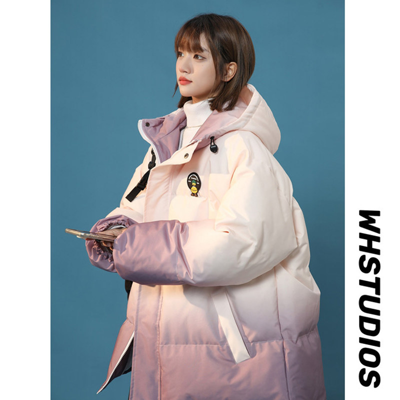 渐变色连帽棉衣女冬季胖mm大码保暖棉服显瘦学生宽松加厚棉袄外套,女装/女士精品,棉衣/棉服,淘宝优惠券,粉丝福利购,淘宝优惠卷