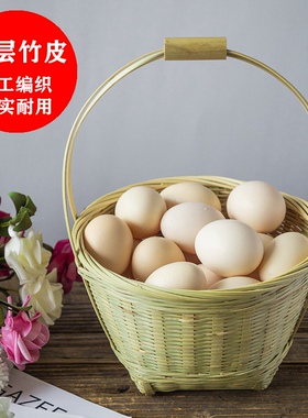 精编竹制品纯手工竹提篮