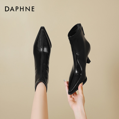 达芙妮尖头切尔西靴2025春秋新款